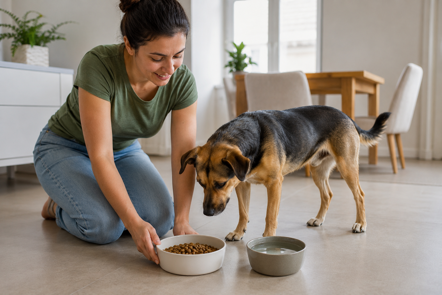 Quantas vezes o cachorro deve comer por dia?